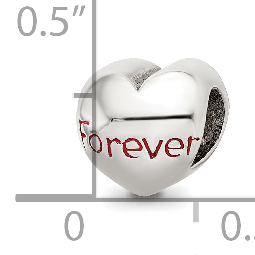 Sterling Silver Reflections Enameled Forever Heart Bead