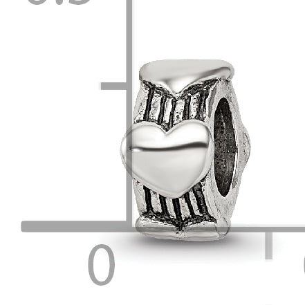 Sterling Silver Reflections Heart Bead