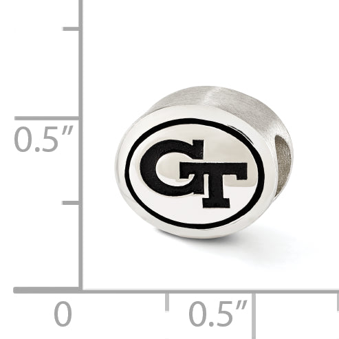 Sterling Silver Antiqued Georgia Tech Collegiate Bead