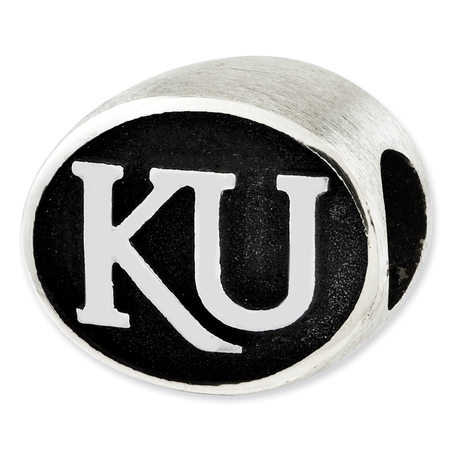 Sterling Silver Antiqued University Of Kansas Collegiate Bead