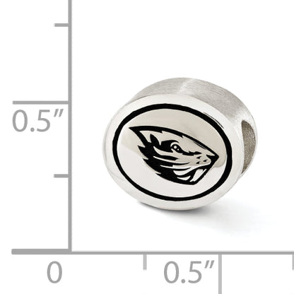 Sterling Silver Antiqued Oregon State University Collegiate Bead