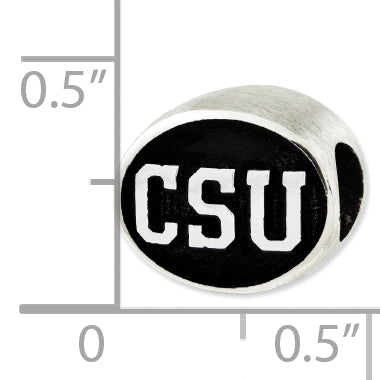 Sterling Silver Antiqued Colorado State University Collegiate Bead