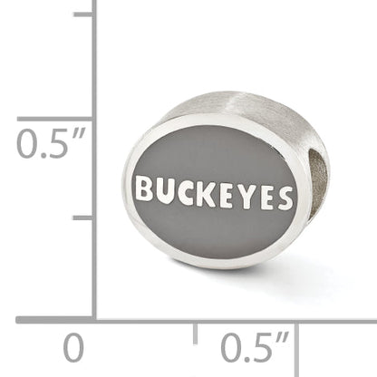 Sterling Silver Enameled Ohio State University Collegiate Bead