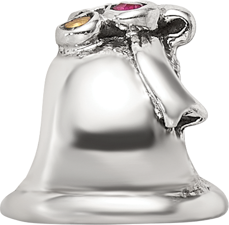 Sterling Silver Reflections Cz Bell Bead