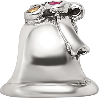 Sterling Silver Reflections Cz Bell Bead