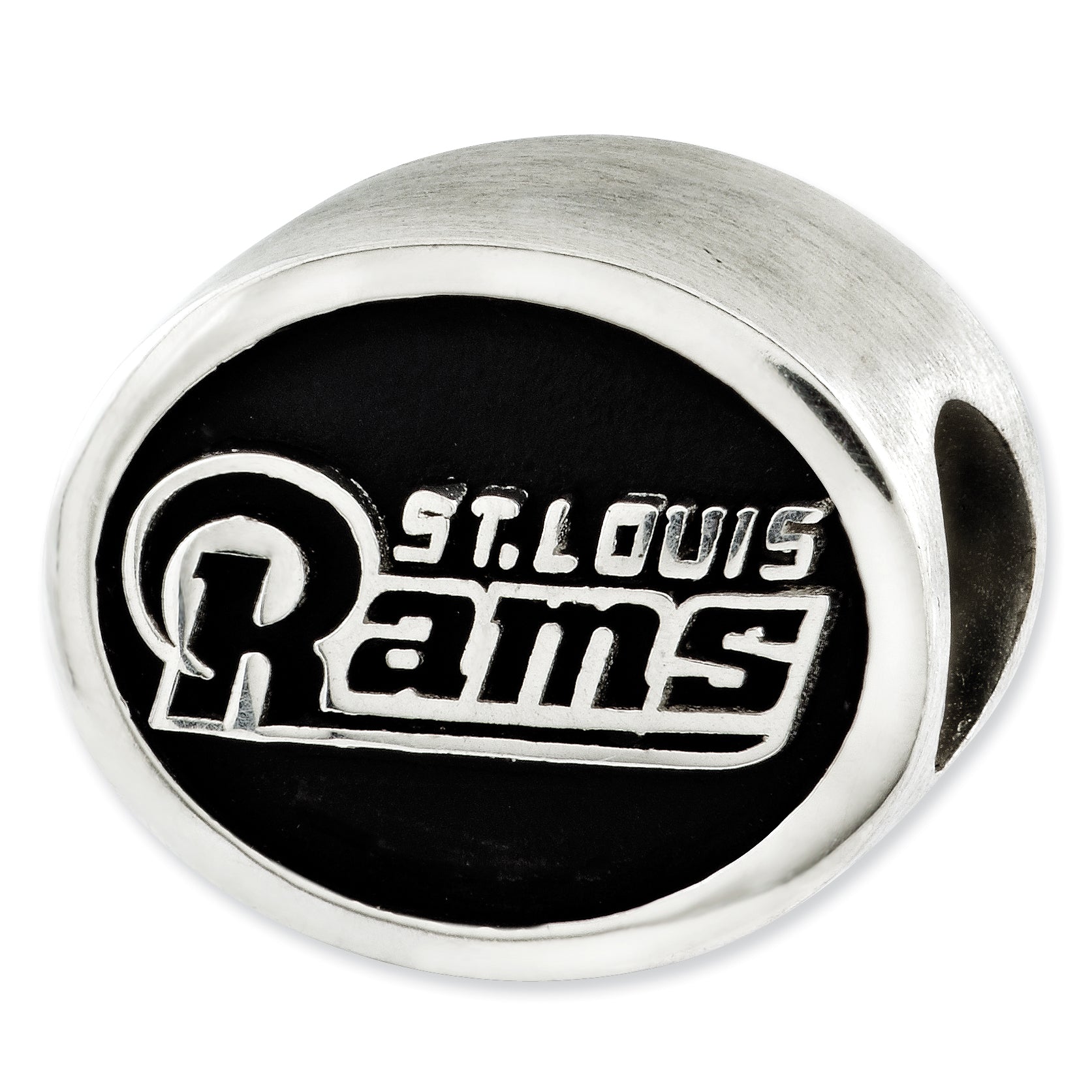 Sterling Silver Enameled St. Louis Rams Nfl Bead