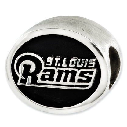 Sterling Silver Enameled St. Louis Rams Nfl Bead