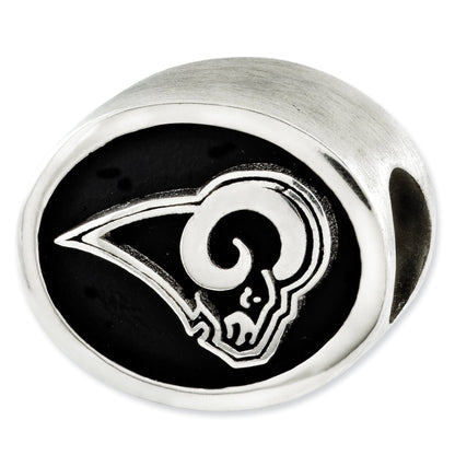 Sterling Silver Enameled St. Louis Rams Nfl Bead