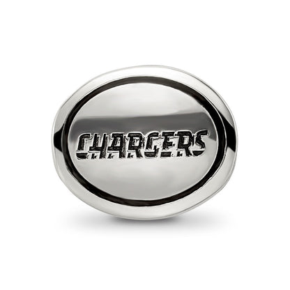 Sterling Silver Antiqued Los Angeles Chargers Nfl Bead