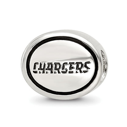 Sterling Silver Antiqued Los Angeles Chargers Nfl Bead