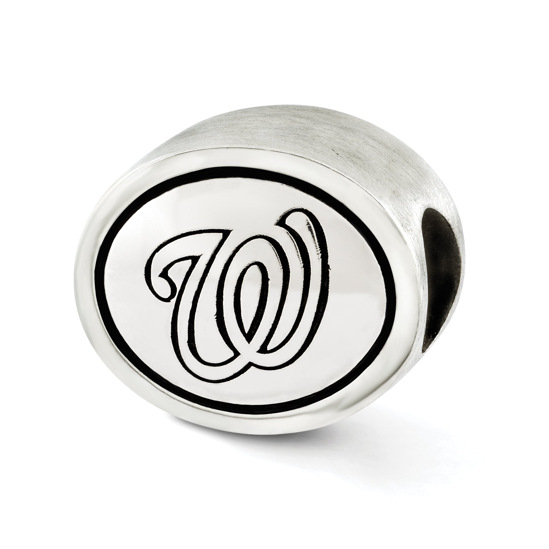 Sterling Silver Mlb Siskiyou Buckle Antiqued Washington Nationals Bead