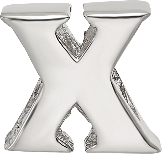 Sterling Silver Reflections Letter X Bead
