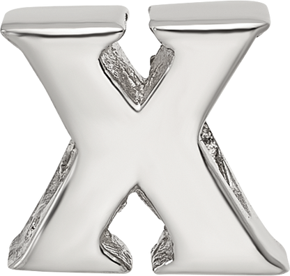 Sterling Silver Reflections Letter X Bead