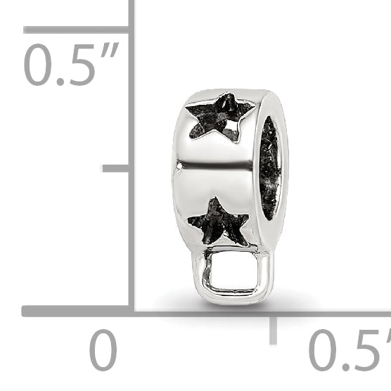 Sterling Silver Reflections Star W/Loop For Click-On Bead