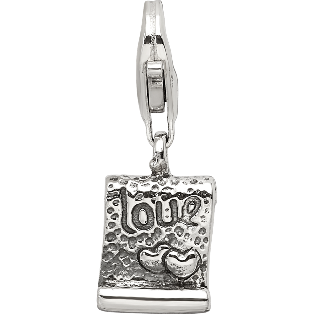 Sterling Silver Reflections Love Note Click-On For Bead