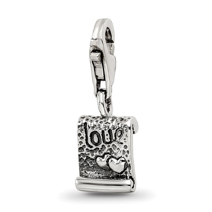 Sterling Silver Reflections Love Note Click-On For Bead