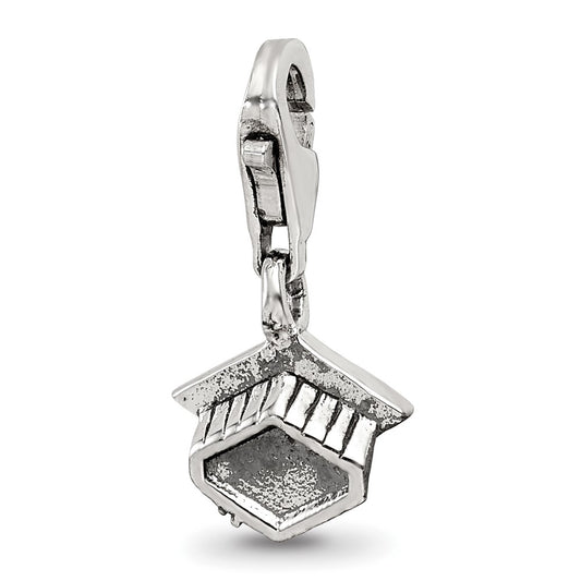 Sterling Silver Reflections Graduation Cap Click-On For Bead