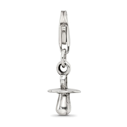 Sterling Silver Reflections Baby Pacifier Click-On For Bead