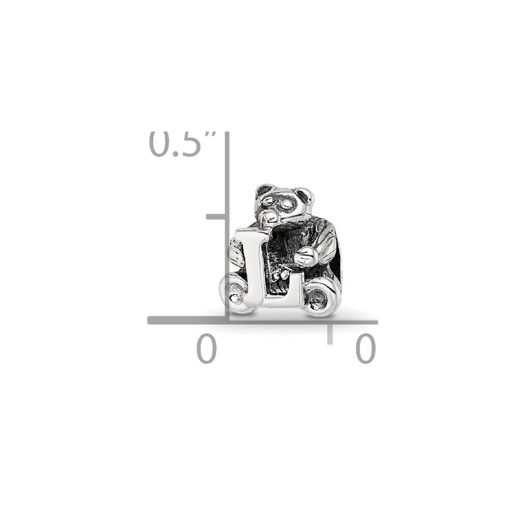 Sterling Silver Reflections Kids Letter L Bead