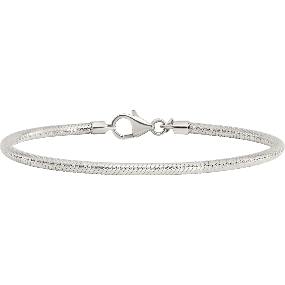 7 Inch Sterling Silver Reflections Lobster Clasp Bead Bracelet