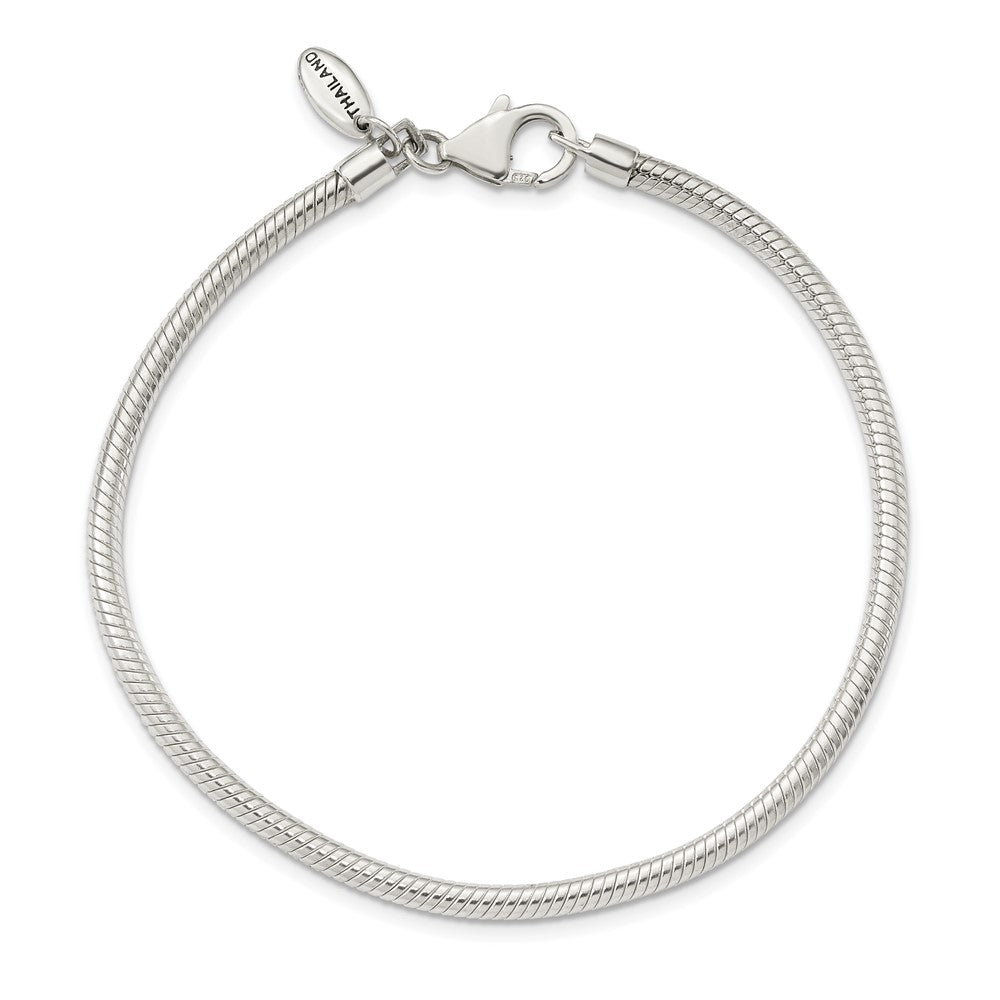 9.5 Inch Sterling Silver Reflections Lobster Clasp Bead Bracelet