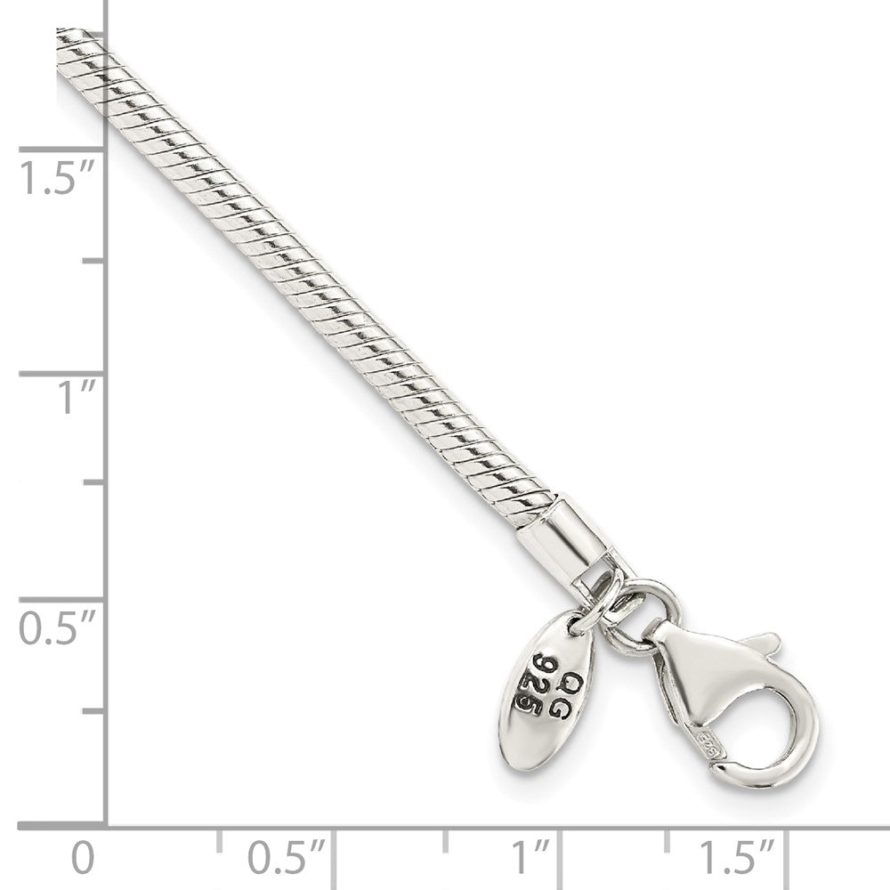 8.5 Inch Sterling Silver Reflections Lobster Clasp Bead Bracelet