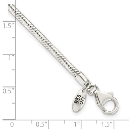 7 Inch Sterling Silver Reflections Lobster Clasp Bead Bracelet