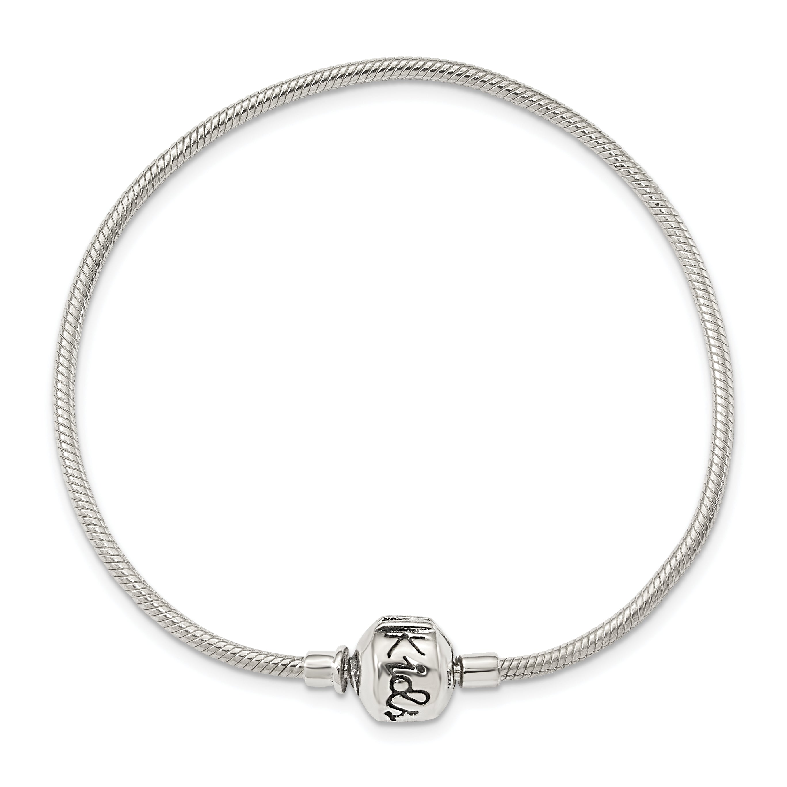 6.25 Inch Kids Collection Sterling Silver Bracelet For Reflection Beads