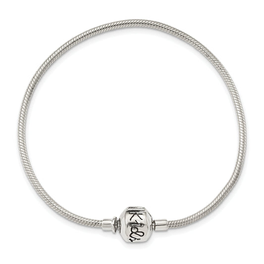 6.25 Inch Kids Collection Sterling Silver Bracelet For Reflection Beads