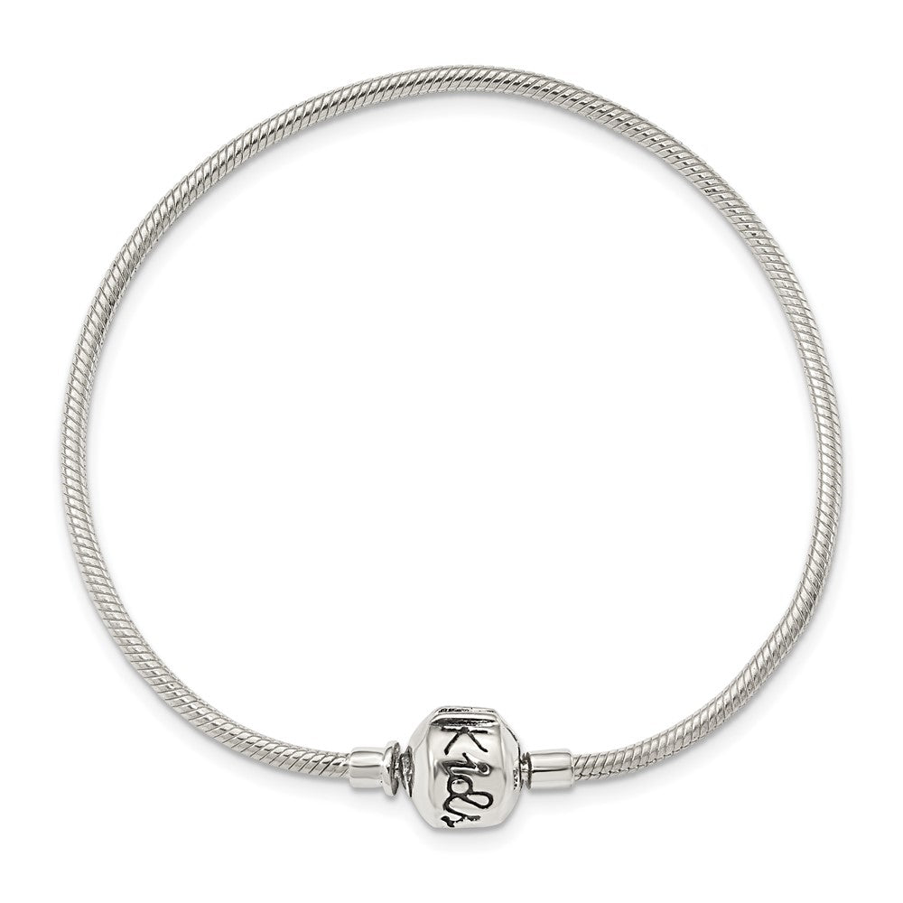 4.25 Inch Kids Collection Sterling Silver Bracelet For Reflection Beads