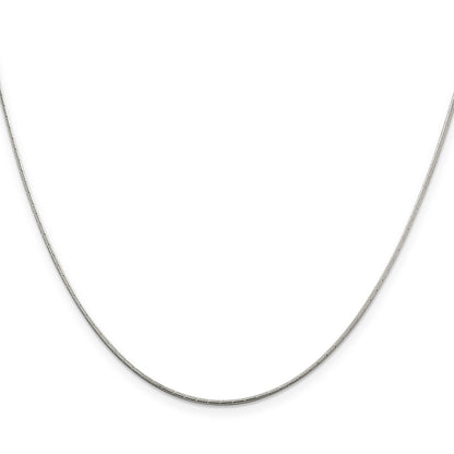 20 Inch Sterling Silver 1.2mm Patterned Diamond-Cut Snake Chain Necklace
