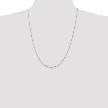 24 Inch Sterling Silver 1.2mm Patterned Diamond-Cut Snake Chain Necklace