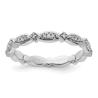 Sterling Silver Stackable Expressions Diamond Ring