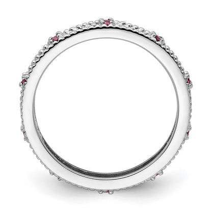 Sterling Silver Stackable Expressions Rhodolite Garnet Ring