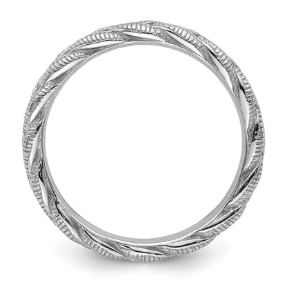 Sterling Silver Stackable Expressions Rhodium Plated Twist Ring