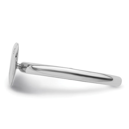 Sterling Silver Stackable Expressions Rhodium Plated Heart Diamond Ring