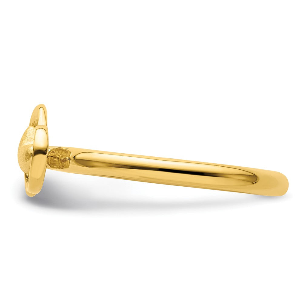 Sterling Silver Stackable Expressions Gold Plated Heart Ring