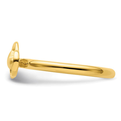 Sterling Silver Stackable Expressions Gold Plated Heart Ring