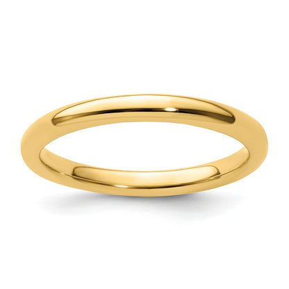 Sterling Silver Stackable Expressions Gold Plated Polished Ring