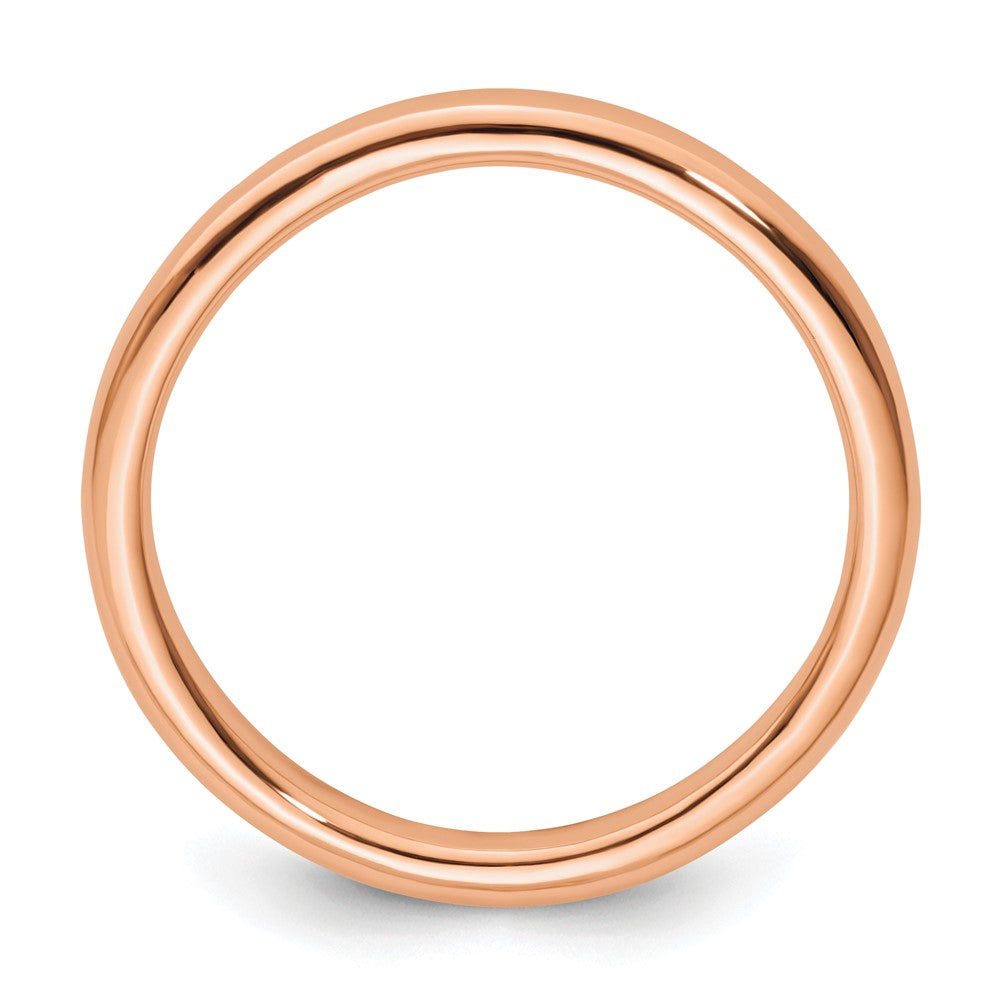 Sterling Silver Stackable Expressions Pink Plated Polished Ring