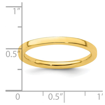 Sterling Silver Stackable Expressions Gold Plated Polished Ring