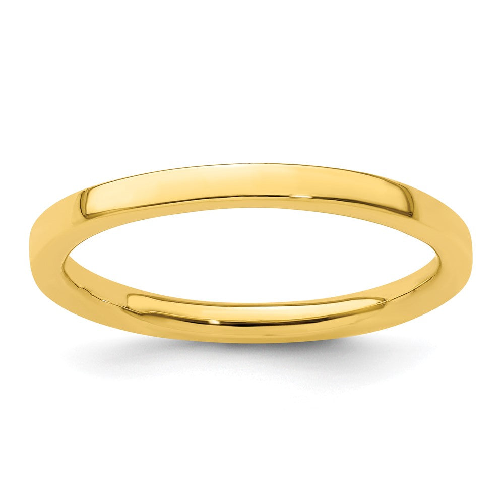 Sterling Silver Stackable Expressions Gold Plated Polished Ring