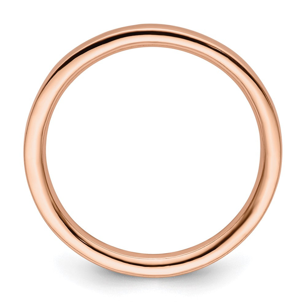 Sterling Silver Stackable Expressions Pink Plated Polished Ring