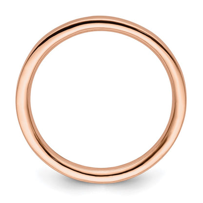 Sterling Silver Stackable Expressions Pink Plated Polished Ring