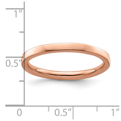 Sterling Silver Stackable Expressions Pink Plated Polished Ring