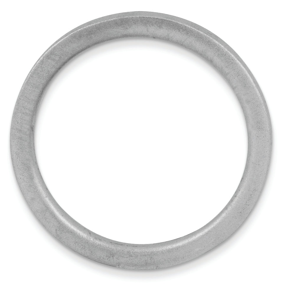 Sterling Silver Stackable Expressions Black Plated Satin Ring (Size 5 Only)