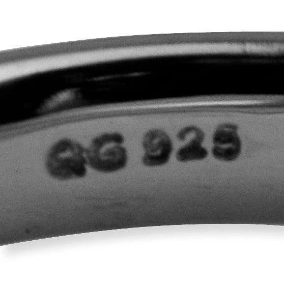 Sterling Silver Stackable Expressions Black Plated Satin Ring (Size 5 Only)
