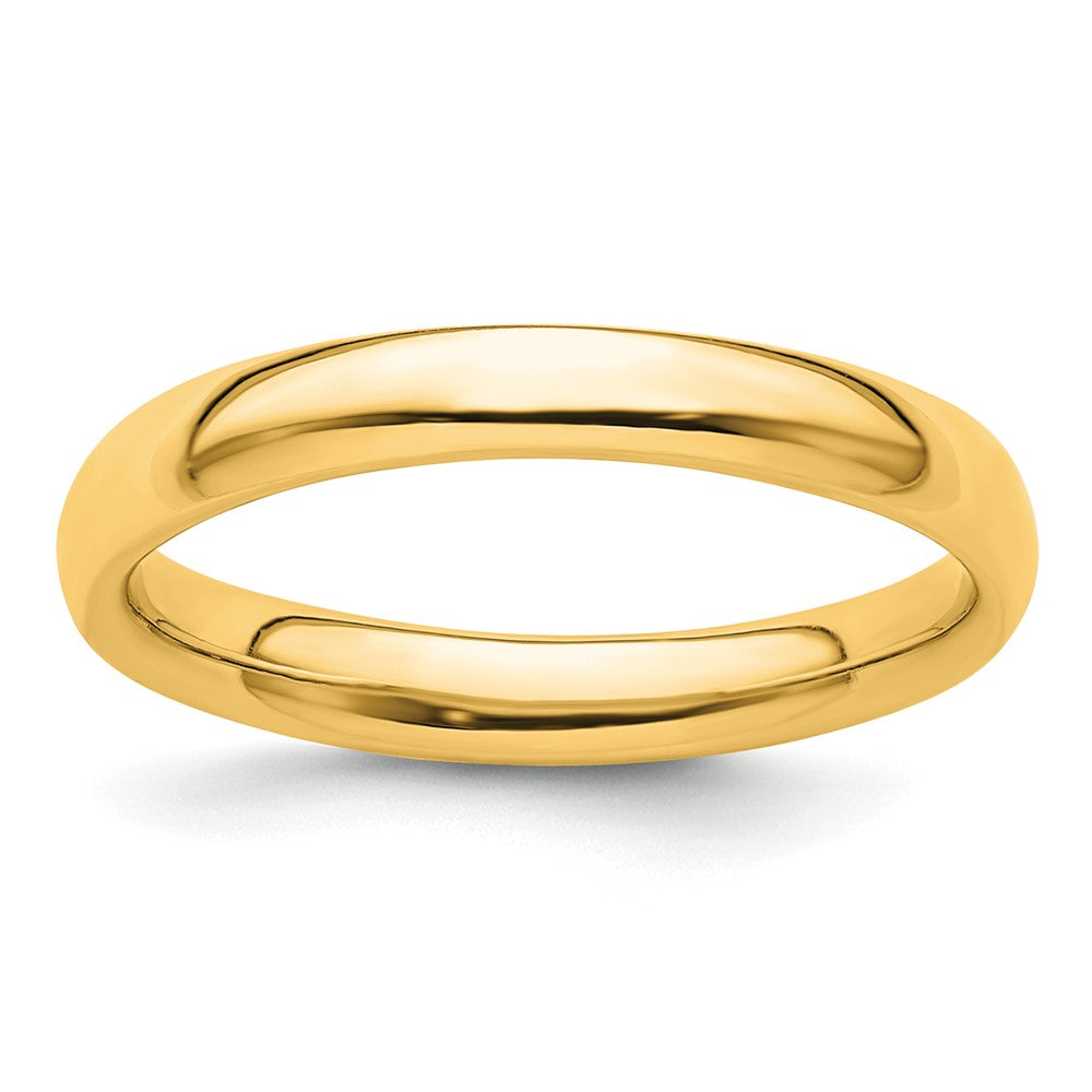 Sterling Silver Stackable Expressions Gold Plated Polished Ring