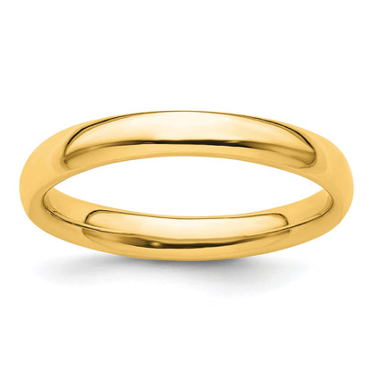 Sterling Silver Stackable Expressions Gold Plated Polished Ring
