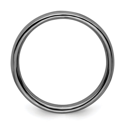 Sterling Silver Stackable Expressions Black Plated Polished Ring